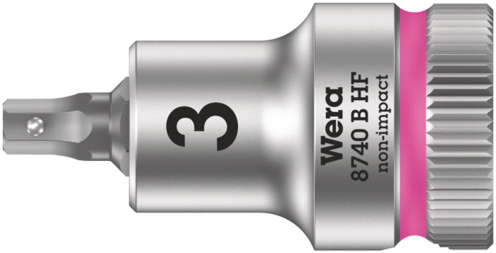 Фото 8740 B Hex-Plus HF Zyklop Головка торцевая с битой вставкой с внешним шестигранником, 3/8, с фиксацией, 3 x 35 мм