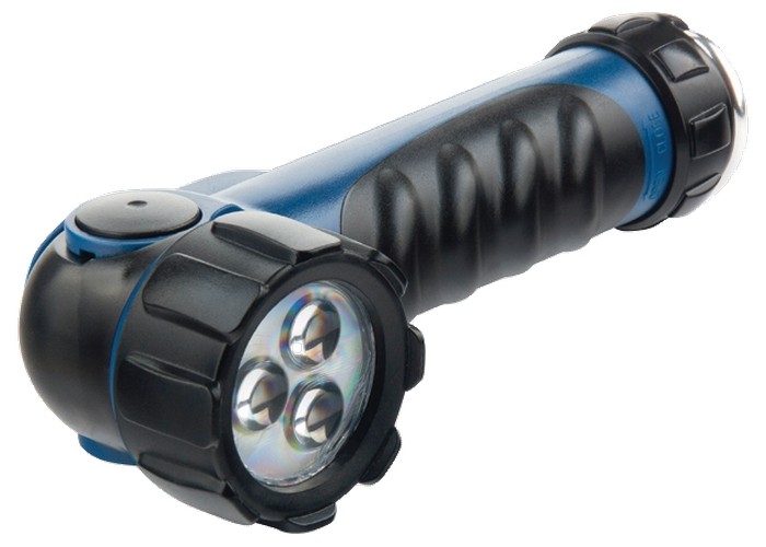 Фото Фонарик светодиодный, противоударный, влагозащищенный, 3 ярких Led, 2 х LR20 Stern