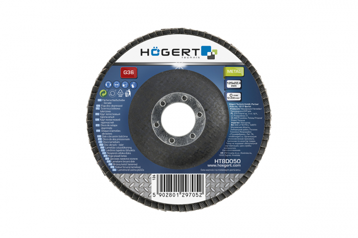 Фото Круг шлифовальный лепестковый 125x22,4 G60 HOEGERT