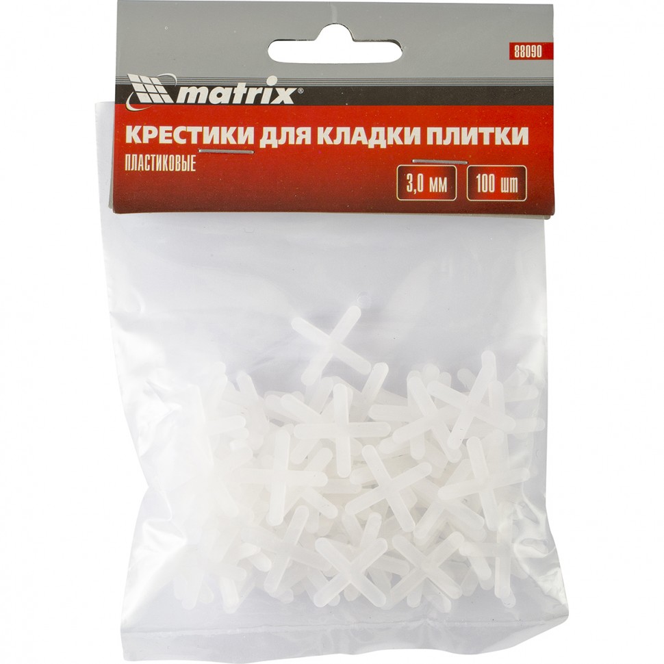 Фото Крестики, 3,0 мм, для кладки плитки, 100 шт Matrix