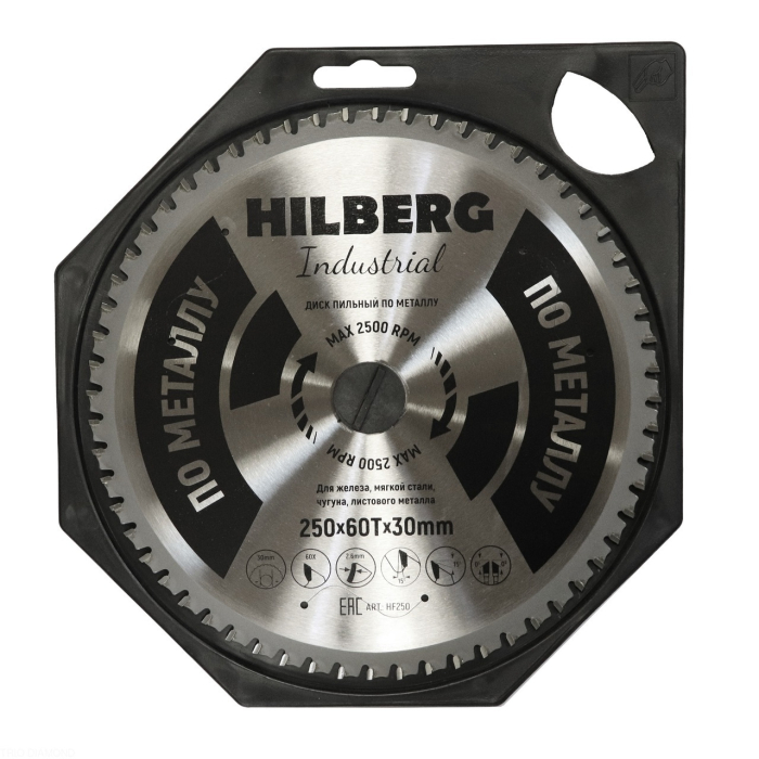 Фото Диск пильный Hilberg Industrial Металл 250*30*60Т