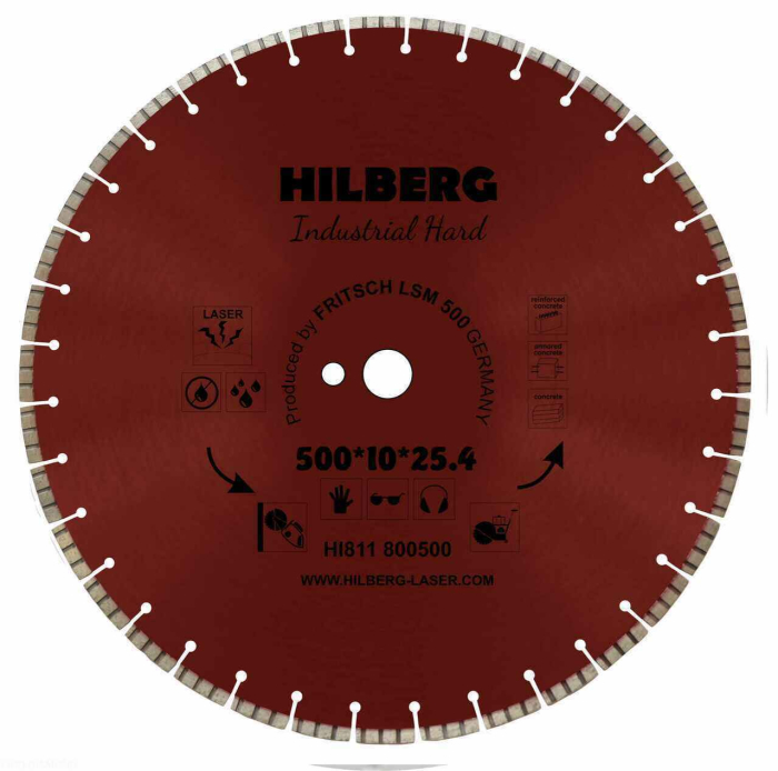 Диск алмазный отрезной 500*25,4 Hilberg Industrial Hard