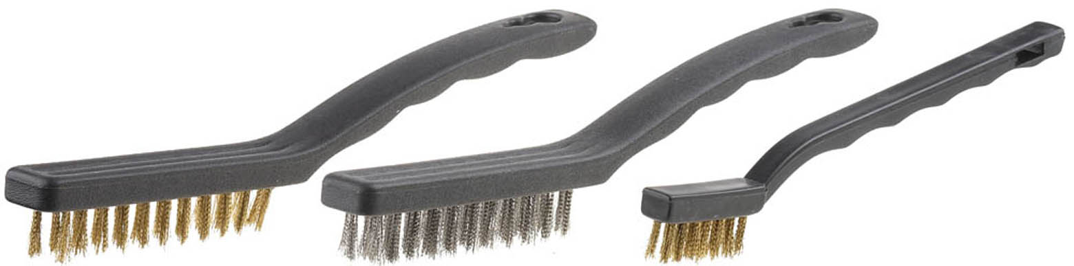 Фото Набор щеток стальных с пластмассовой ручкой STAYER 3 шт, 3515-H3