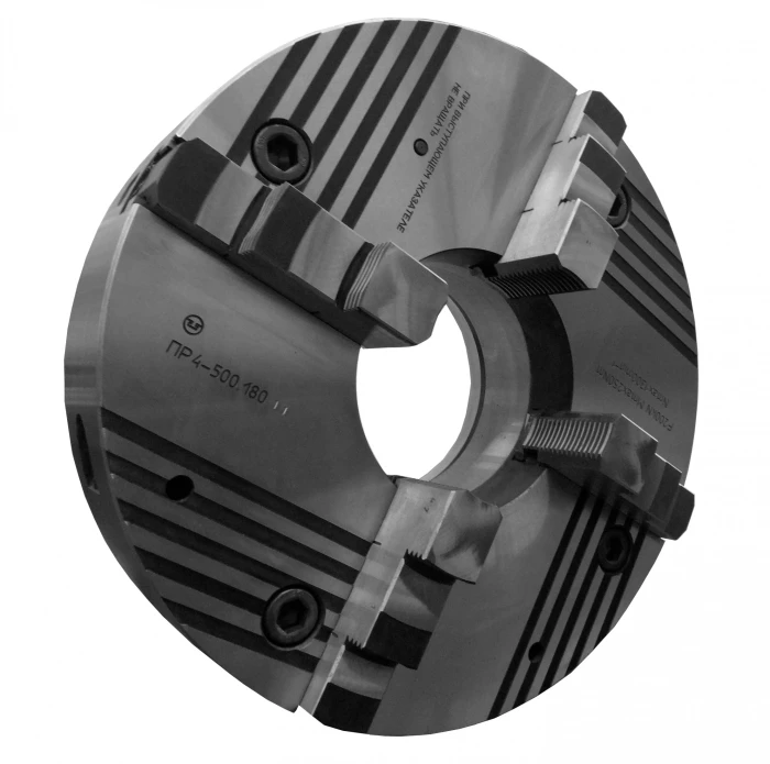 Фото Патрон токарный 4-х кулачковый ручной самоцентрирующийся ПР4-500.180.J11 (с) БЗСП