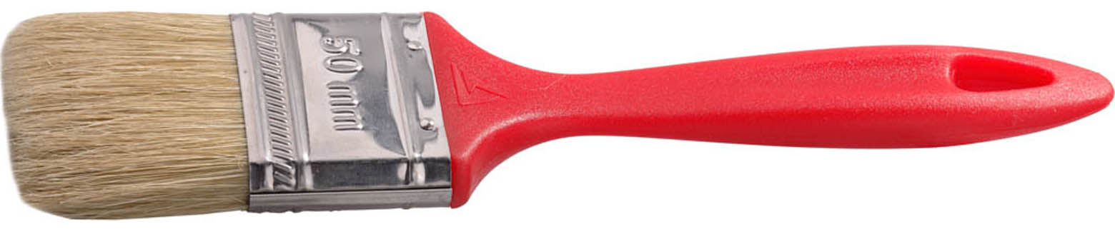 Фото Кисть плоская UNIVERSAL-EURO STAYER 50 мм, 2", светлая натуральная щетина, пластмассовая ручка, 0108-50