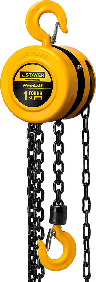Таль ручная цепная шестеренная STAYER 1 т, 2,5 м, ProLift 4308-1_z01