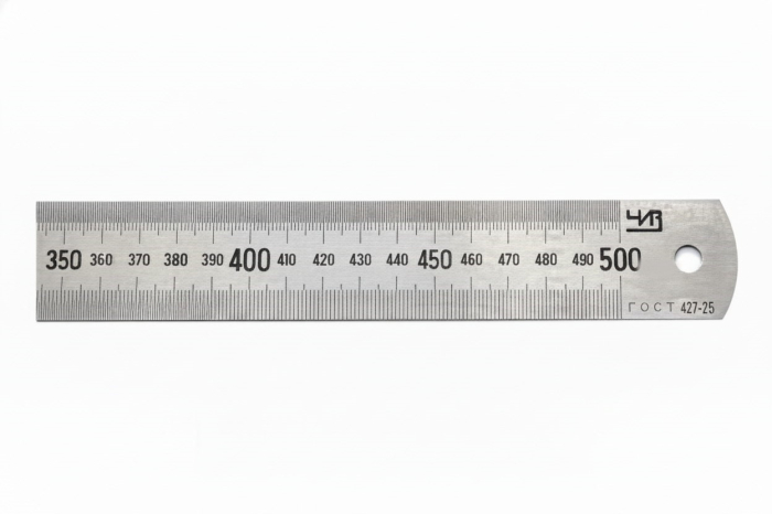 Линейка металлическая двусторонняя 500 мм