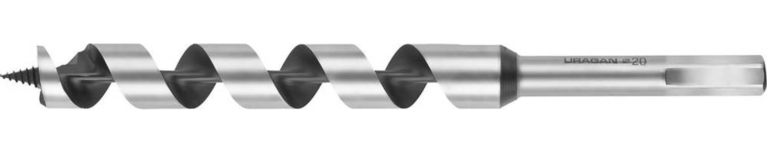 Фото Сверло левиса по дереву d=20 x 235/160 мм, HEX, URAGAN