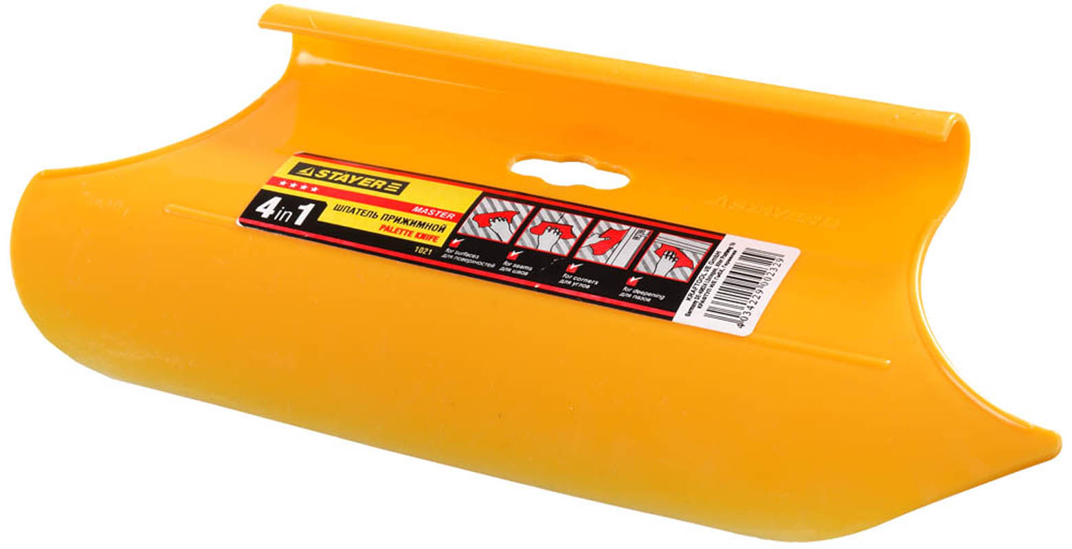 Фото Пластмассовый шпатель универсальный для обоев STAYER 280 мм, 4-в-1, 1021