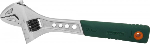 Ключ разводной эргономичный с пластиковой ручкой, 0-19 мм, L-150 мм, Jonnesway