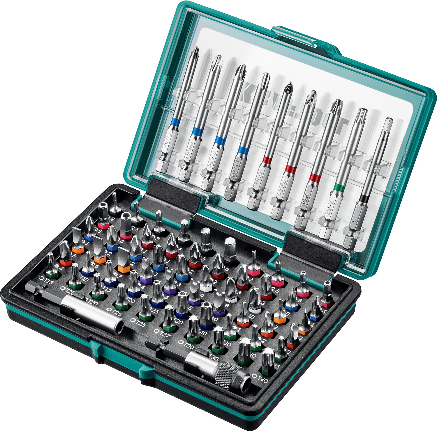 Набор бит CLR многофункциональных KRAFTOOL, 26067-H71 71 шт, Cr-Mo