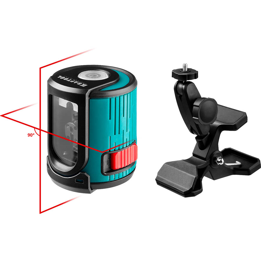 Линейный лазерный нивелир с держателем в кейсе KRAFTOOL CL-20 5 34700-5 Professional