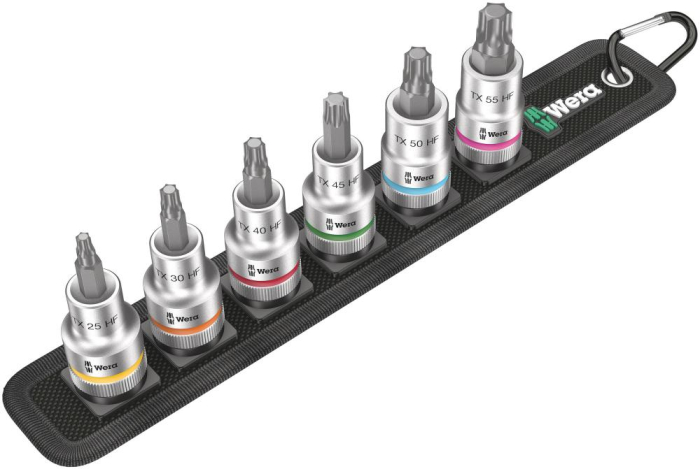 Фото Belt C 3 TORX HF Zyklop Набор головок торцевых с битой вставкой, с фиксацией, 1/2, 6 пр., TX 25/30/40/45/50/55 x 60 мм