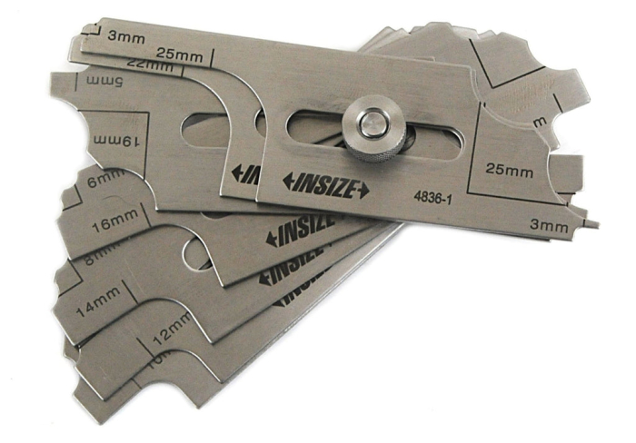 Шаблон для угловых сварочных швов 3-25мм погрешность 0.5мм (7шт), INSIZE