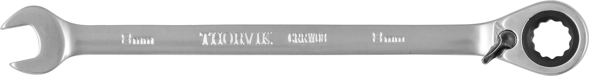 Фото Ключ гаечный комбинированный трещоточный с реверсом, 8 мм, THORVIK