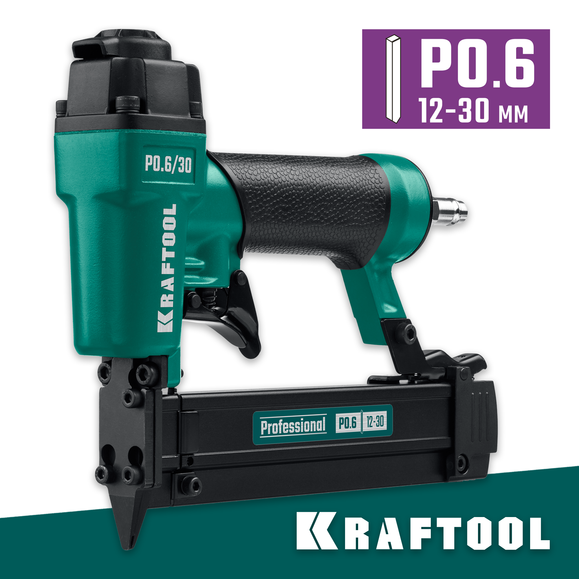 Нейлер (гвоздезабиватель) пневматический для шпилек KRAFTOOL тип P0.6 (12-30 мм), 31963 