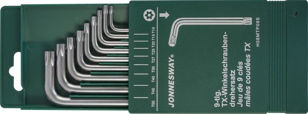 Фото Набор ключей торцевых TORX® с центрированным штифтом Т10-50, 9 предметов, Jonnesway