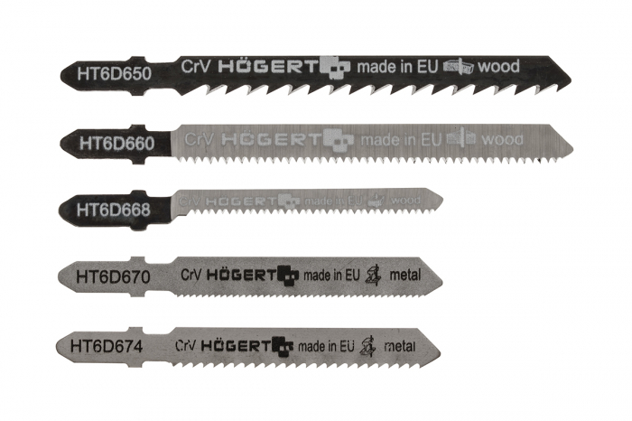 Фото Набор полотен для электролобзика по металлу, дереву, 5 шт. HOEGERT