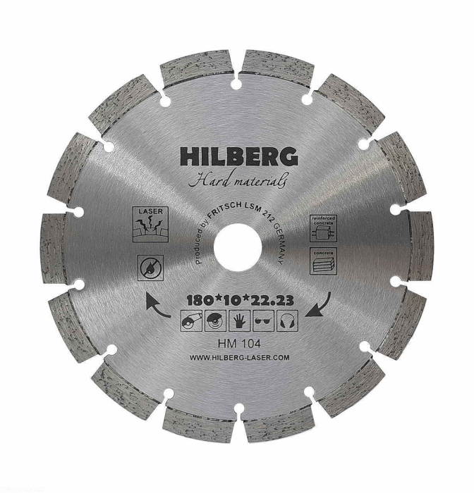 Фото Диск алмазный отрезной 180*22,23 Hilberg Hard Materials Лазер