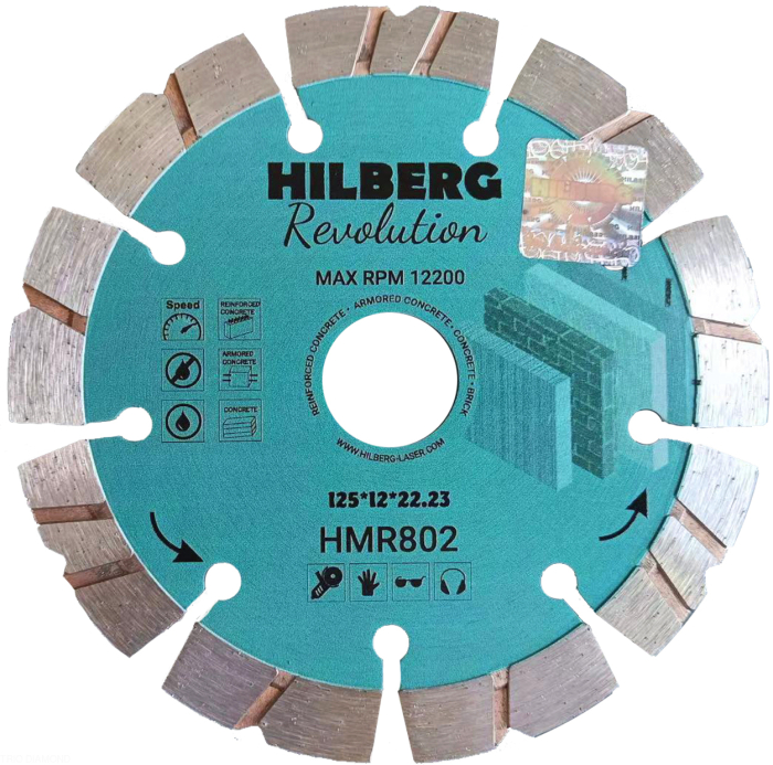 Фото Диск алмазный отрезной 125*22,23*12 Hilberg Revolution