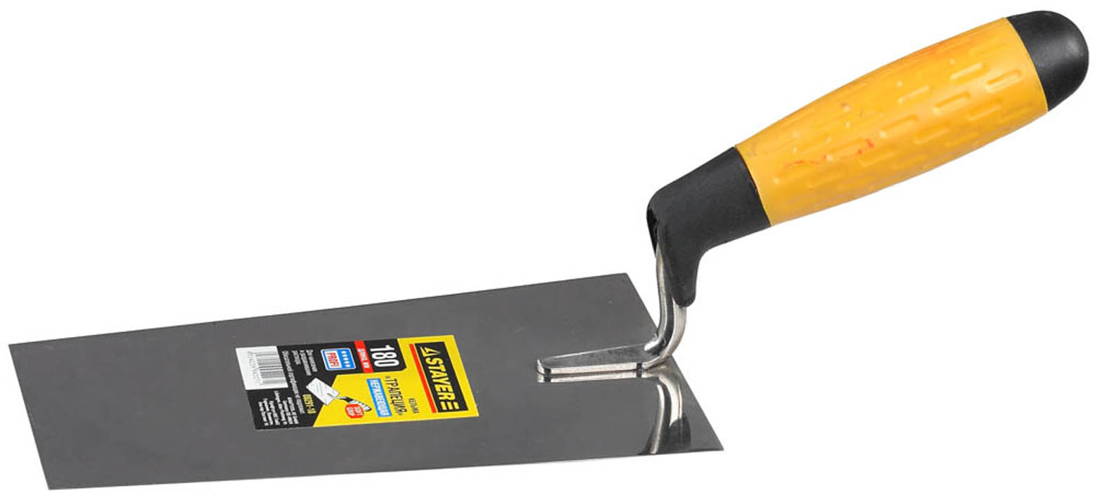 Кельма «Трапеция» STAYER 180 мм, нержавеющее полотно, 2-х компонентная ручка, 08291-18