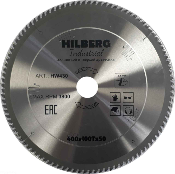 Диск пильный Hilberg Industrial Дерево 400*50*100Т