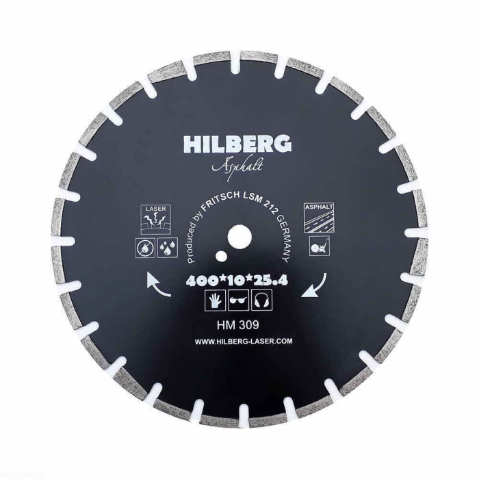 Фото Диск алмазный отрезной 400*25,4 Hilberg Hard Materials Лазер асфальт
