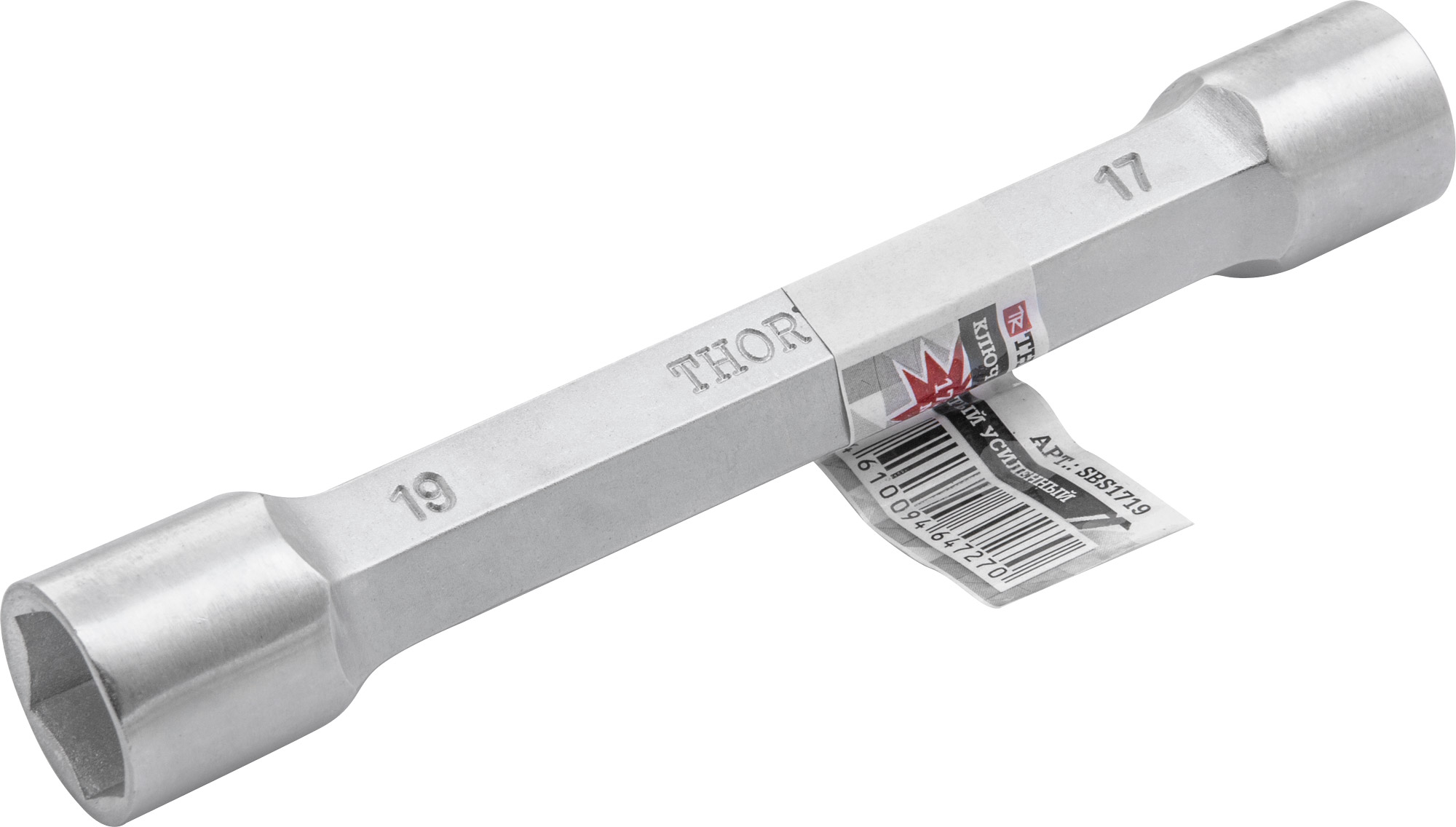 Ключ трубчатый усиленный, 17x19 мм, THORVIK