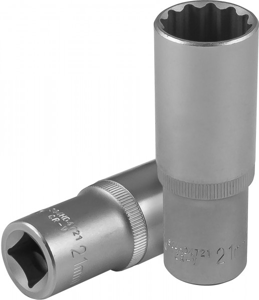 Фото Головка торцевая глубокая 12-гранная 1/2"DR, 21 мм, Jonnesway