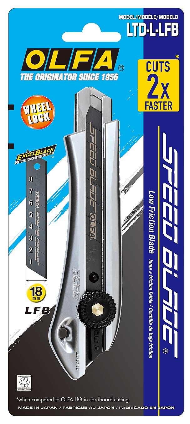 OLFA 18 мм, сегментированное лезвие, винтовой фиксатор, Нож OL-LTD-L-LFB