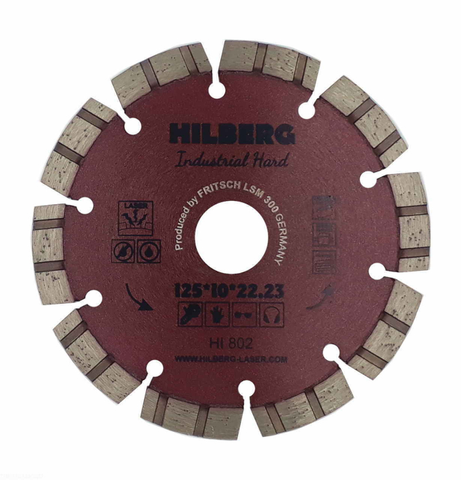 Фото Диск алмазный отрезной 125*22.23 Hilberg Industrial Hard