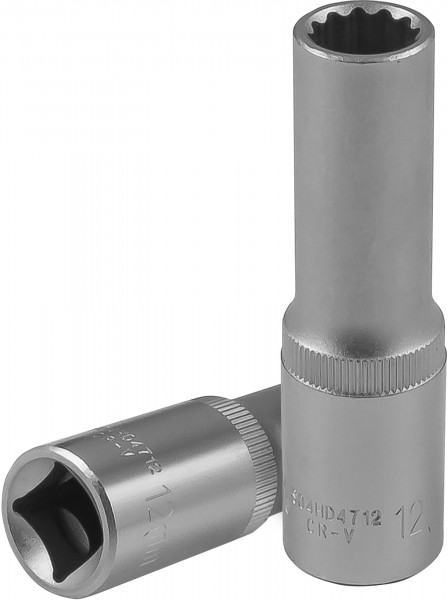 Фото Головка торцевая глубокая 12-гранная 1/2"DR, 12 мм, Jonnesway