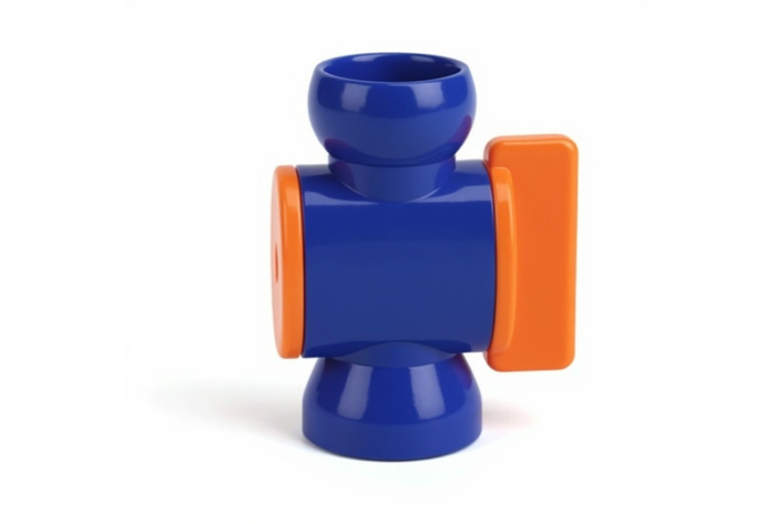 Клапан встроенный СОЖ 3/4" - 3/4 с вентилем синий Qtool