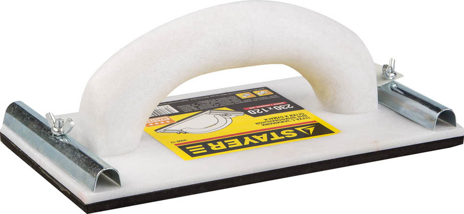 Фото Терка для шлифования с металлическим фиксатором STAYER 230 x 120 мм, 3569-12