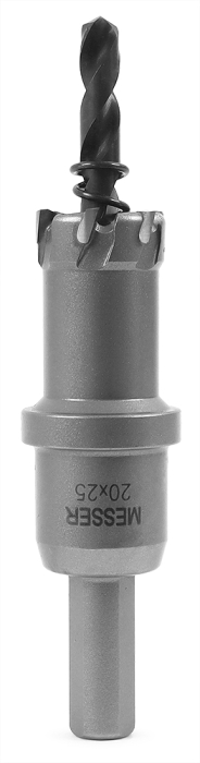 ТСТ коронка 20X25 с центрирующим сверлом и толкающей пружиной Messer