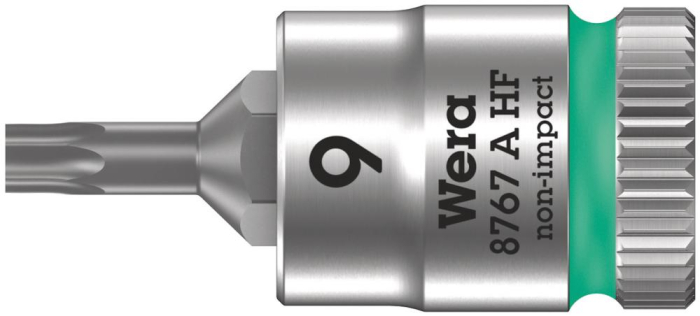Фото 8767 A HF TORX Zyklop Головка торцевая с битой вставкой, 1/4, TX 9 x 28 мм, с фиксацией