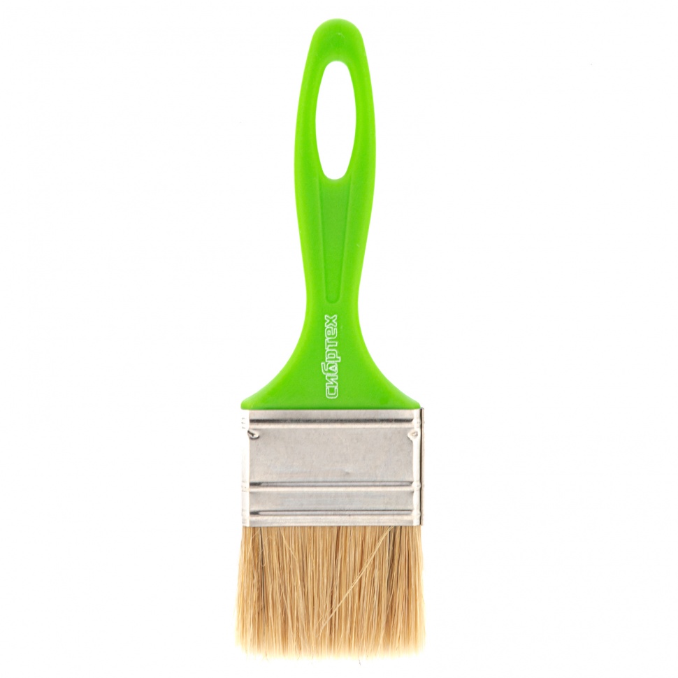 Фото Кисть флейцевая "Евро", 50 x 8, натуральная щетина, пластиковая ручка Сибртех