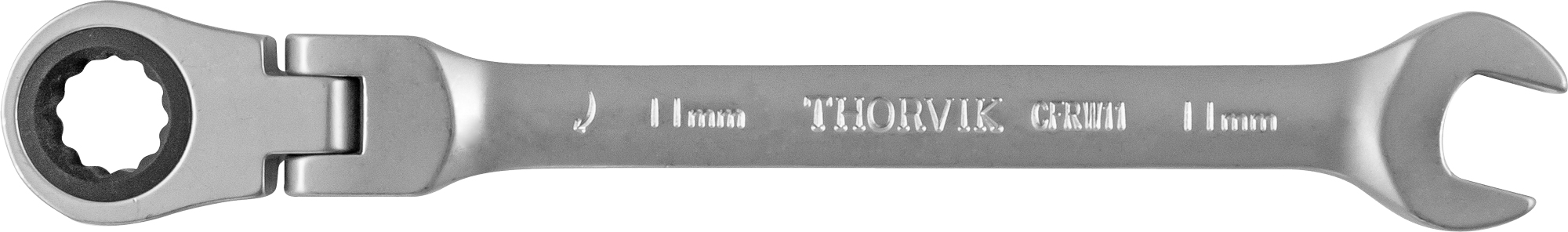 Ключ гаечный комбинированный трещоточный карданный, 11 мм, THORVIK