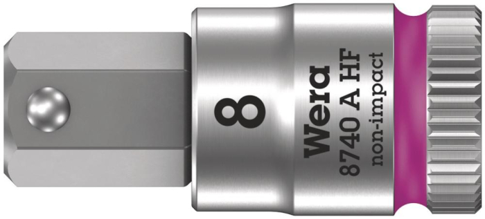 Фото 8740 A Hex-Plus HF Zyklop Головка торцевая с битой вставкой с внешним шестигранником, 1/4, с фиксацией, 8 x 28 мм