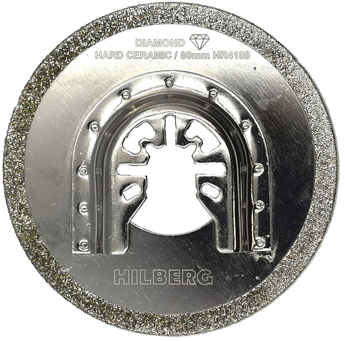 Фото Полотно алмазное отрезное по керамике и керамограниту Hilberg Round El-P 80 mm