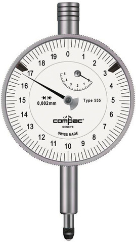 Фото Прециз. индикатор часового типа Compac Цена деления 0,002 мм, с защитой от толчков 5/58 мм