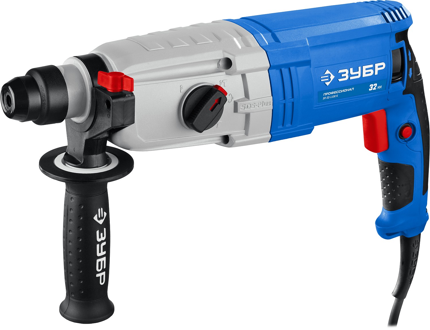 Перфоратор горизонтальный ЗУБР 1100 Вт, 0-920 об/мин, 0-5100 уд/мин, кейс, ЗП-32-1100 К Профессионал