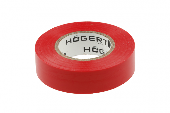 Фото Изоляционная лента 0,13x19мм x 20м, красная HOEGERT