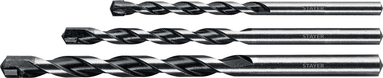 Фото Набор сверл по бетону HERCULES STAYER 3 шт: 6-8-10 мм, 2915-H3_z01 PROFESSIONAL