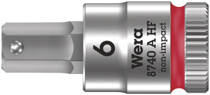 Фото 8740 A Hex-Plus HF Zyklop Головка торцевая с битой вставкой с внешним шестигранником, 1/4, с фиксацией, 6 x 28 мм