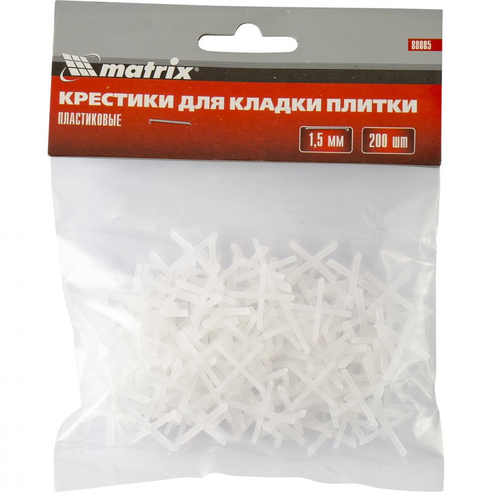 Фото Крестики, 1,5 мм, для кладки плитки, 200 шт Matrix