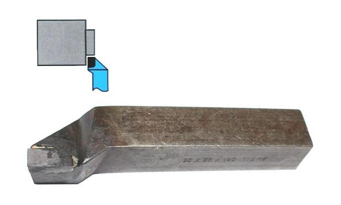 Резец проходной упорный отогнутый левый 16х10х110 ВК8