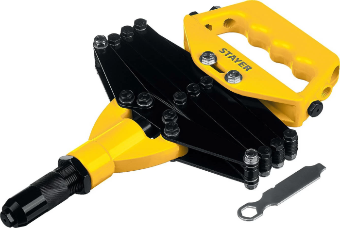 Заклепочник рычажно-складной 3115_z01 STAYER заклепки 3.2-6.4 мм из алюминия, стали, нерж. стали, литой корпус