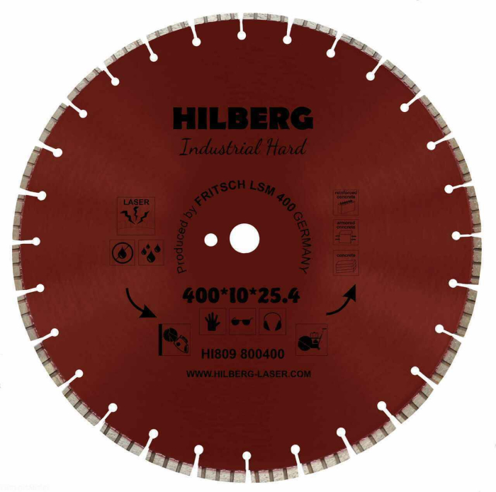 Диск алмазный отрезной 400*25,4 Hilberg Industrial Hard