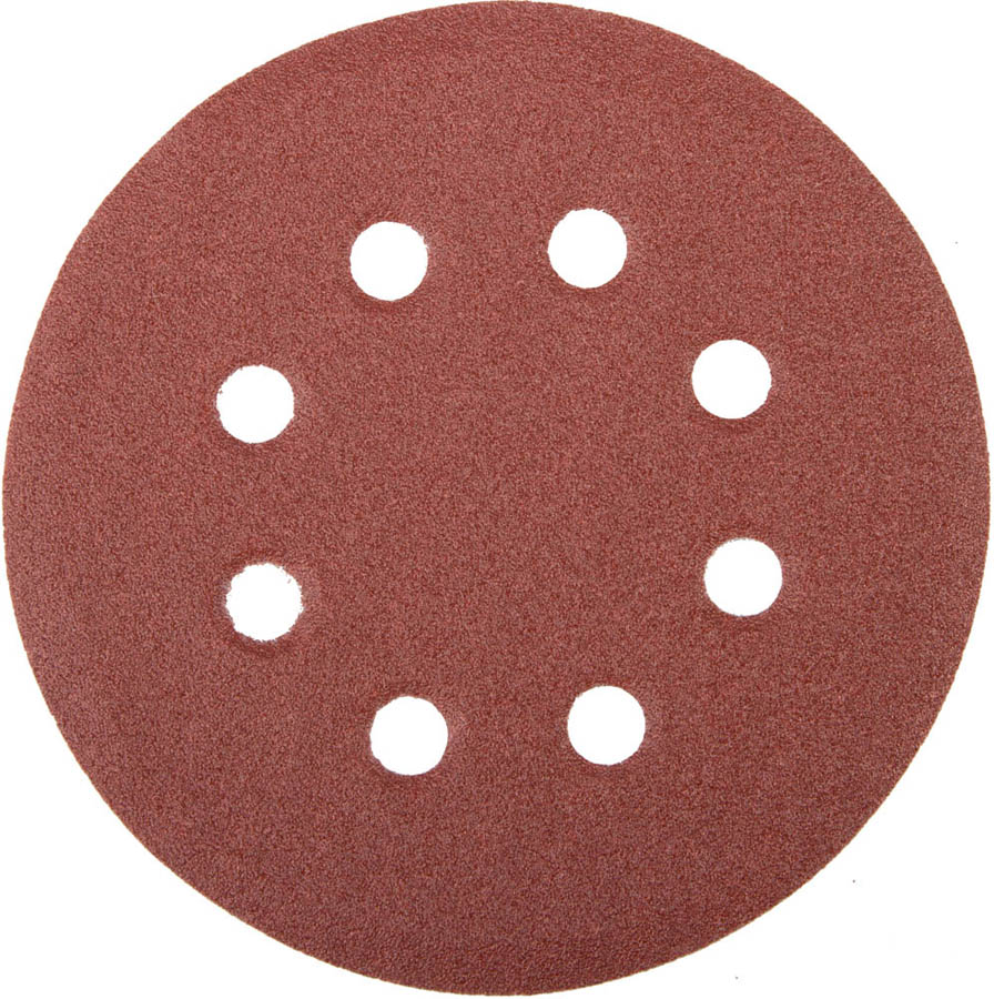 Круг шлифовальный универсальный из абразивной бумаги STAYER 8 отв., Р100, 125 мм, 5 шт., 35452-125-100 Master